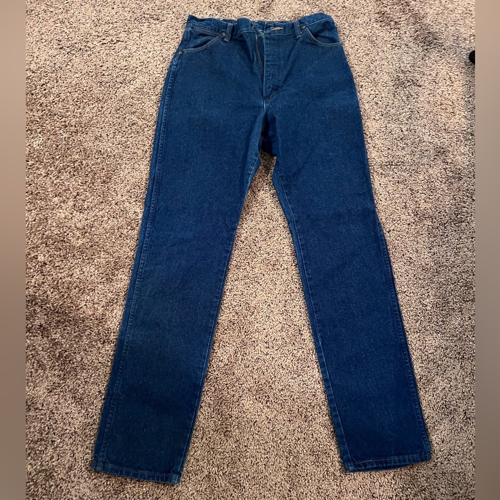 Ladies Vintage Wranglers. 13x34 Dark Blue Denim - image 3